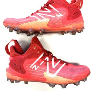 Used New Balance LAX Cleats Mens Red Senior 12 11860-S000308980