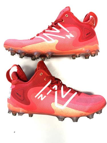 Used New Balance LAX Cleats Mens Red Senior 12 11860-S000308980
