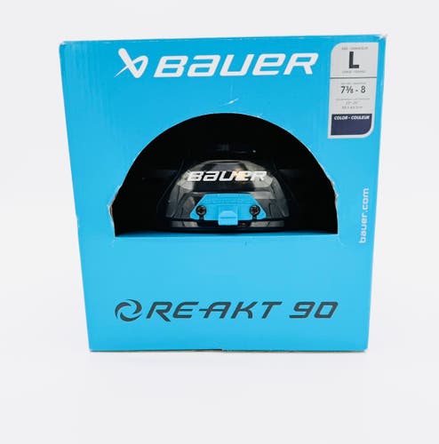 New Bauer Reakt 90 Hockey Helmet-Large-Navy
