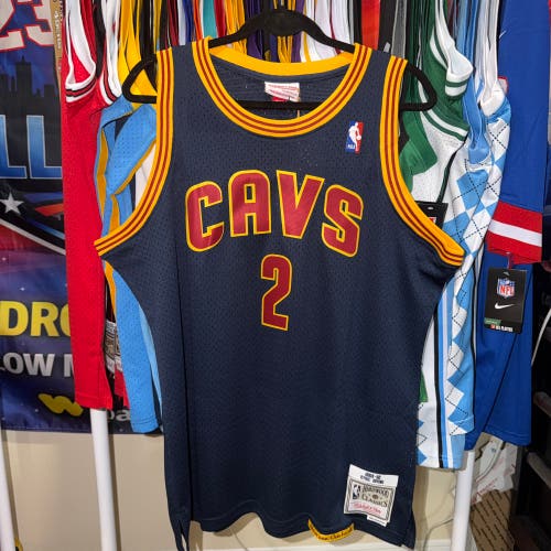 CAVS Kyrie Irving #2 Blue & Yellow Large Men's Mitchell & Ness Jersey (New)