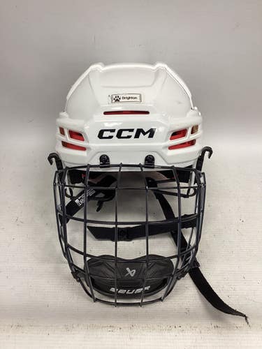 Used CCM TACKS 70 JR COMBO Helmet Cage Combo White SM 11851-S000046709