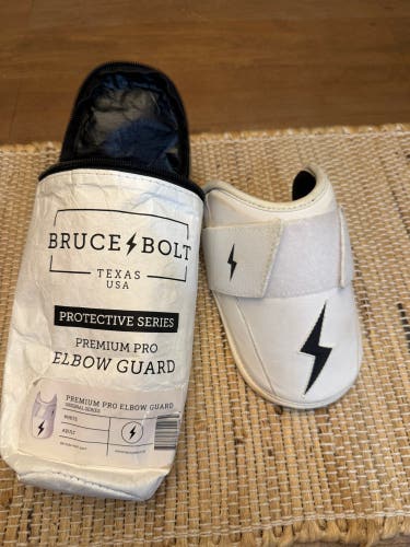 Bruce Bolt White Premium Pro Elbow Guard (Used)