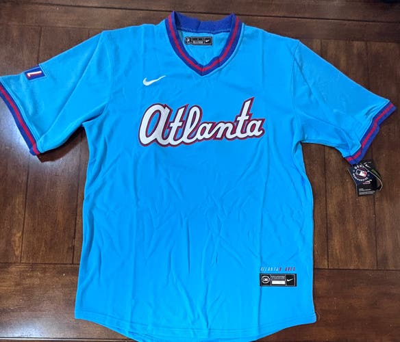 Atlanta Braves Powder Blue 2026 City Connect Jersey Adult Large NWT