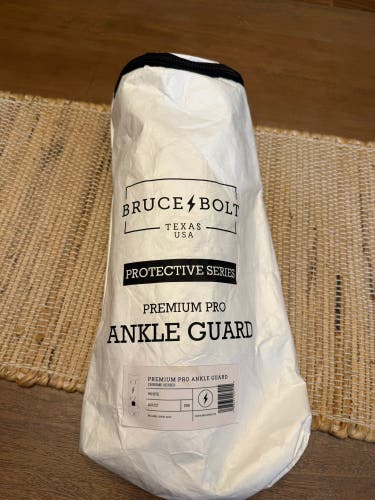 Bruce Bolt Premium Pro Ankle Guard Chrome Series White