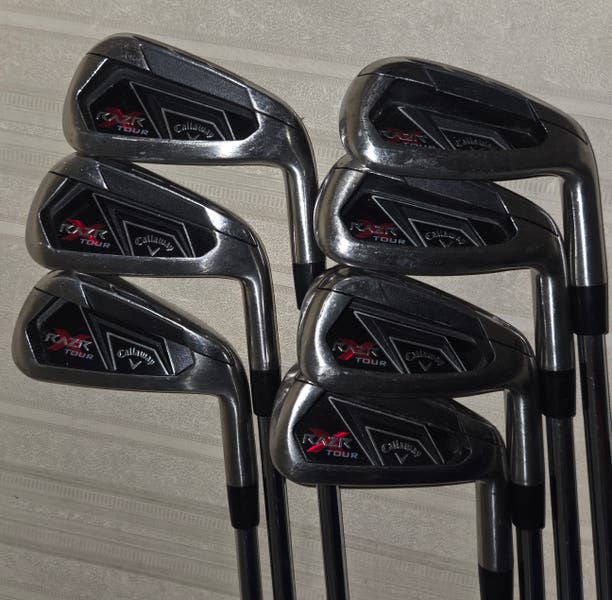 Callaway Razr X Tour Iron 3,4, 5,7,8,9,PW Dynamic Gold R300