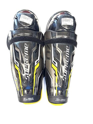 Used Bauer SUPREME 170 Senior Shin Guards Black 15" 11860-S000308462