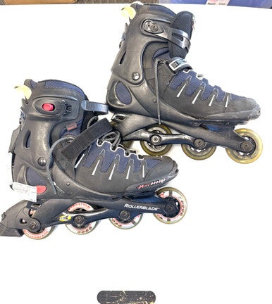Used Rollerblade SIZE 12 Senior Rec Fitness Skates Black Senior 12 11860-S000308805