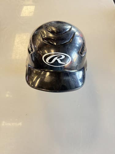 Used Rawlings 6 1/4 - 6 7/8 Batting Helmet No Mask Black One Size 11860-S000306363
