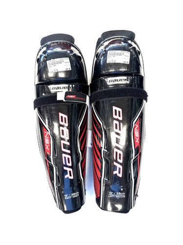 Used Bauer NSX Senior Shin Guards Black 15" 11860-S000308261
