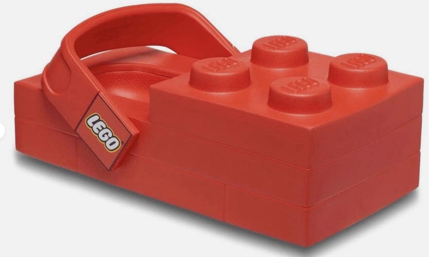 Size 12 - Crocs Brick Clog LEGO Red (NO MINI FIGURE ) 211719-5DJ