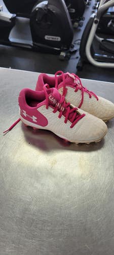 Used Under Armour 4 BB/SB Cleats Pink Junior 04 11497-S000157844
