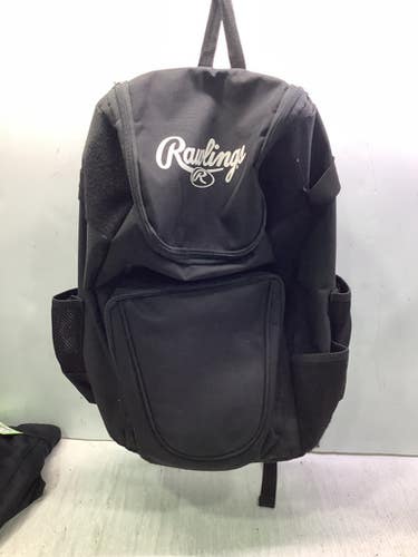 Used Rawlings 2 BAT BACK PACK BB/SB Player Backpack Black 11347-S000269213