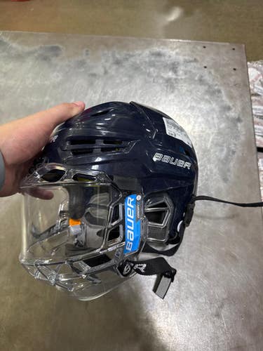Used Bauer RE-AKT 95 - EXP DEC 2026 Helmet Cage Combo Navy Blue SM 11605-S000219143