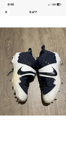 Blue Men's Size M 10.5 (W 11.5) Adult Nike Force Zoom Trout 6 High Top Metal (Used)