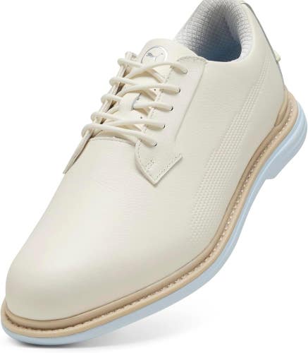 PUMA Mens Royale Leather Golf Shoes Color: White / Icy Blue Size 13 Medium D NEW