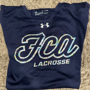 FCA lacrosse Long sleeve silver foil tee shirt - YXL