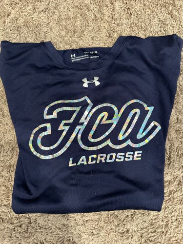 FCA lacrosse Long sleeve silver foil tee shirt - YXL