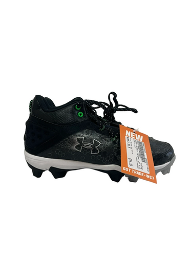 Used Under Armour HARPER BB/SB Cleats Black And White Junior 03.5 11692-S000147378