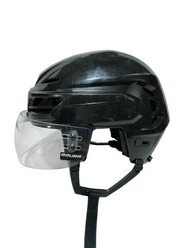 CCM Tacks 710 Pro Stock Hockey Helmet Visor Combo Medium Black Stars 4371