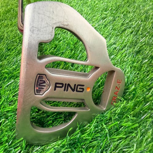 Ping iN Series Craz-E Orange Dot 2° Center Shaft Putter 33.5" Flat RIGHT Handed