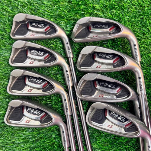 Ping G20 Iron Set 4-PW+UW Black Dot TFC169i SENIOR FLEX RH 36.5" JUMBO GRIPS EUC