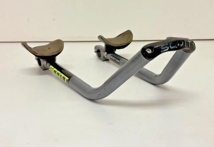 Vintage SCOTT USA 160mm x 350mm Gray Aluminum Aerobar 26mm Clamp Diameter CLEAN