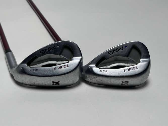 Ping TourS Chrome Wedge Set 56*12 | 60*10 PurpleDot 1.5* Flat TFC Senior RH -1''