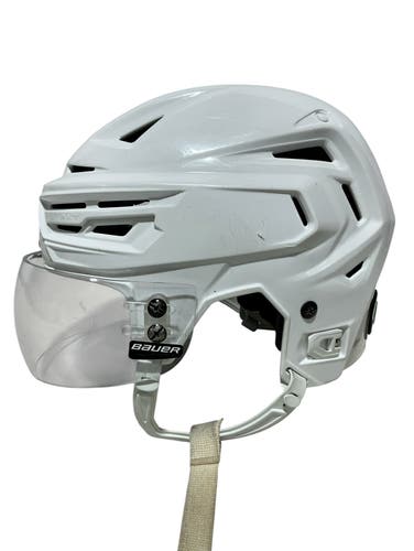 Bauer Re-Akt 150 Pro Stock Hockey Helmet Visor Combo Medium White Stars (Used) 7814