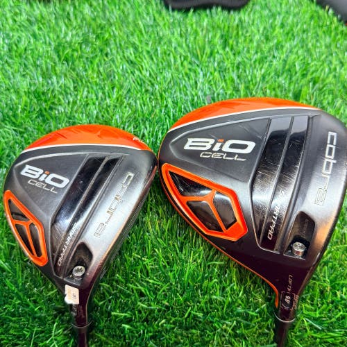 Cobra Bio Cell + Orange Fairway 3-4 Wood & Driver RH Project X Stiff Graphite