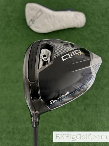 LH Taylormade Qi10 LS 9.0 Driver w Headcover / Extra Stiff