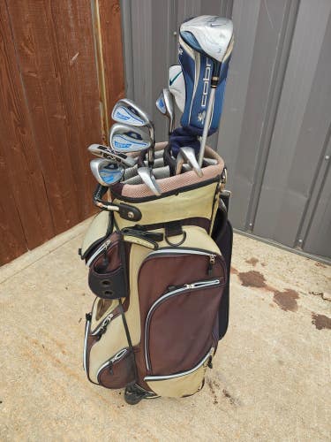 Nike Cobra 11 Piece Ladies Graphite Complete Golf Set Cart Bag