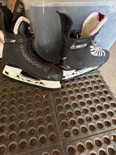 Black 2021 CCM Ribcor 100k Pro Hockey Skates Regular Width 10 (Used) Shot blockers. Black step steel