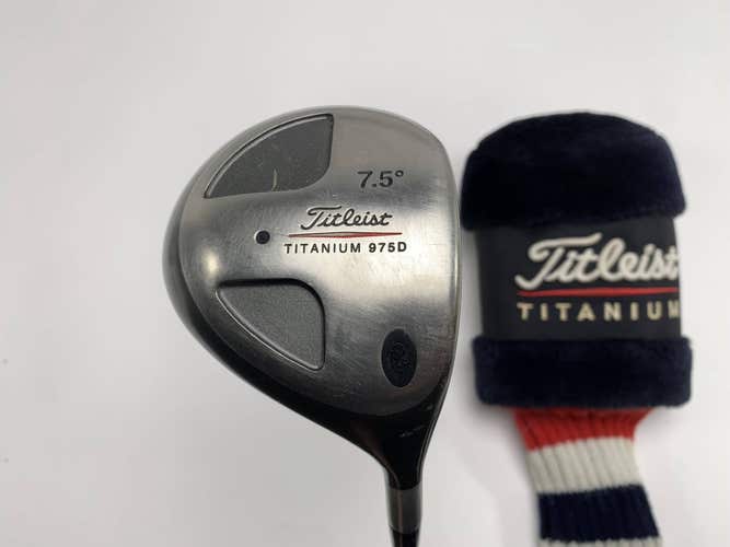 Titleist 975 D Driver 7.5* UltraLite Stiff Graphite Mens RH HC Midsize Grip