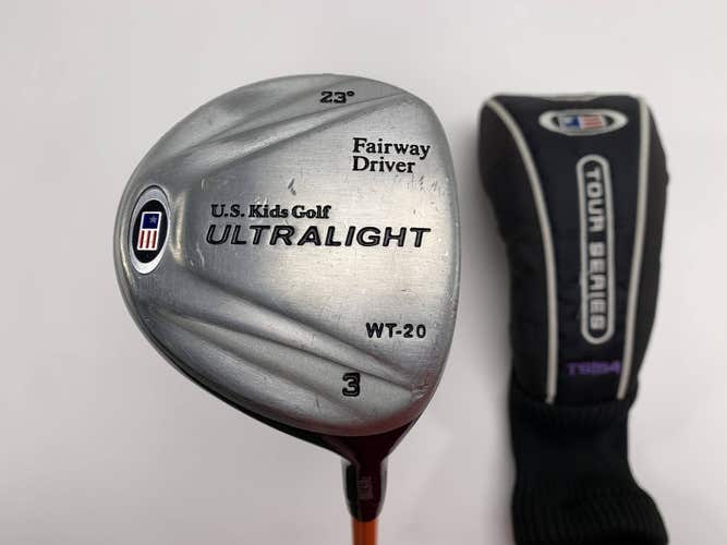 US Kids UltraLite WT-20 51" 3 Fairway Wood 23* Orange Youth Graphite Mens RH HC