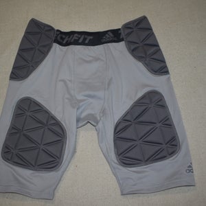 NEW - Adidas TechFit Climalite 5 Pad Protective Compression Girdle/Shorts, Gray, Medium