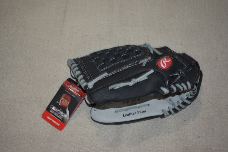 NEW - Rawlings RSB Series Baseball Glove, LHT, Black/Gray, 13 Inches
