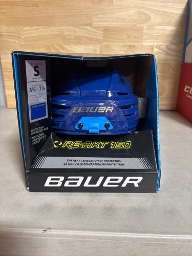Small Blue Bauer Re-Akt 150 Helmet (New)