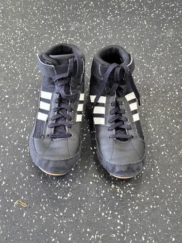 Used Adidas Wrestling Shoes Black Junior 03.5 11849-S000039824