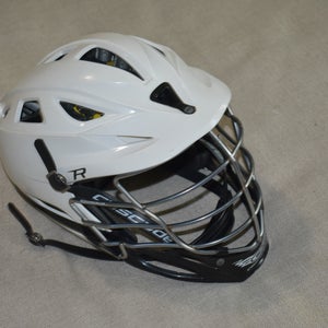 Cascade R Lacrosse Players Helmet w/Adjustable SPR Fit, White/Black - Great Condition!