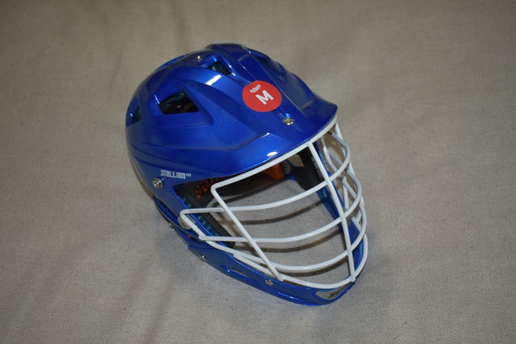 NEW - Schutt Stallion 600 Lacrosse Player Helmet w/D30, Blue, Medium
