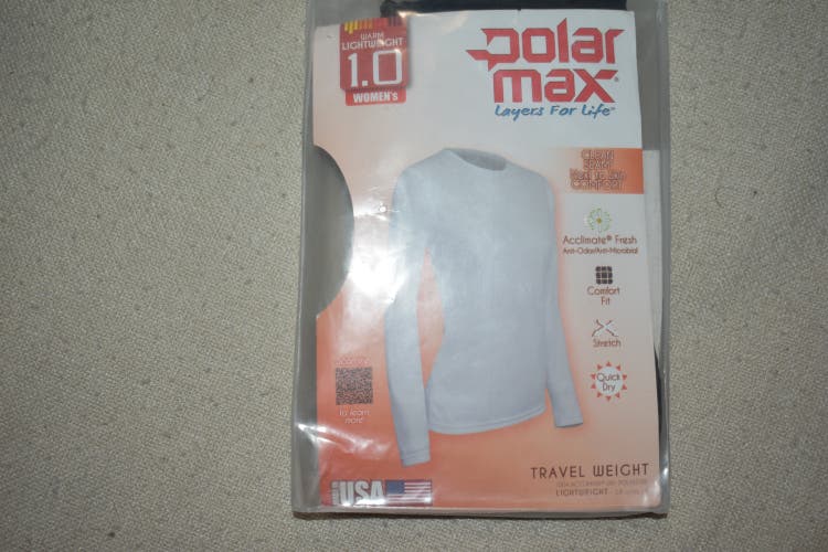 NEW - Polar Max 1.0 Light Weight Cold Weather Base Layer Shirt, Black, Women's XL