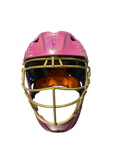 Used PINK SLOWPITCH PITCHING HELMET Batting Helmet Mask Pink One Size 11834-S000050864