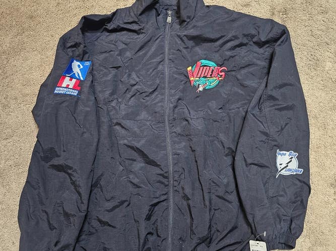 DETROIT VIPERS IHL Russell Athletic BRAND NEW Team Issue Zipup Jacket Large