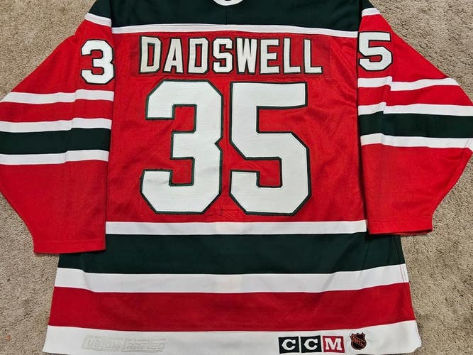 DOUG DADSWELL / TROY CROWDER 91'92 New Jersey Devils Game Worn Hockey Jersey