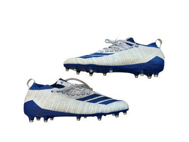 Used Adidas ADIZERO Adult FB Cleats Royal Blue And White Senior 13 11873-S000239581