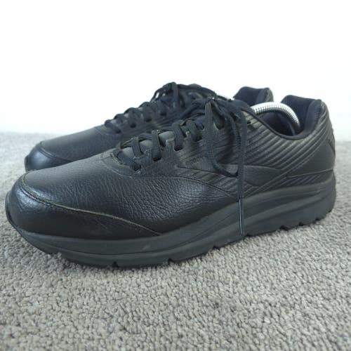 Brooks Addiction Walker 2 Mens Size 11.5 Walking Shoes Black Leather Sneakers