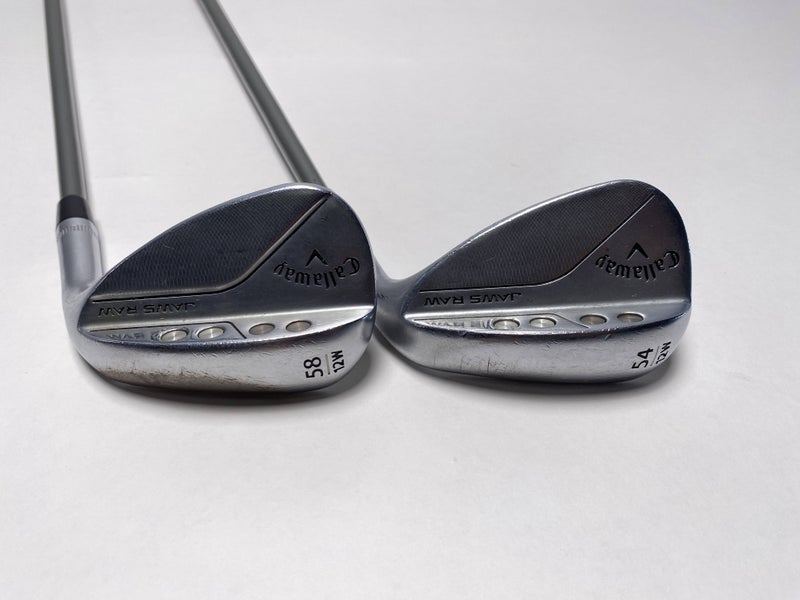 Callaway Jaws Raw Chrome Wedge Set 54* 12 | 58* 12 Project X Catalyst Mens RH