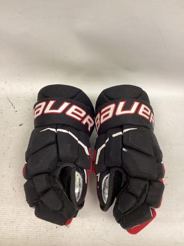 Used Bauer SUPREME 3S Junior Gloves Black And Red 11" 11851-S000046747