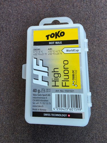 TOKO HF High Fluoro fluorinated racing ski wax 40g