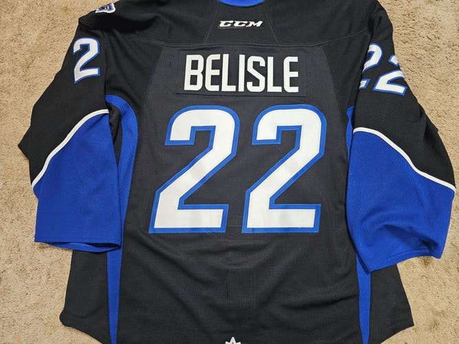 ALEXIS BELISLE 18'19 "50th Patch" Saint John Sea Dogs QMJHL Game Worn Jersey